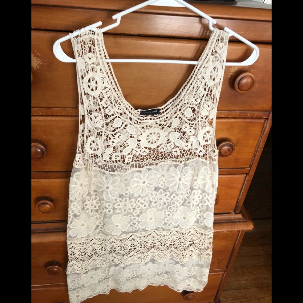 LF LACE SHEER DRESS